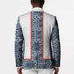 Cameroon Traditional Toghu Pattern Blazer African Tribal Ndop Geometric Design