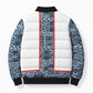 Cameroon Traditional Toghu Pattern Bomber Puffer Jacket African Tribal Ndop Geometric Design