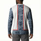 Cameroon Traditional Toghu Pattern Button Sweatshirt African Tribal Ndop Geometric Design
