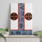 Cameroon Traditional Toghu Pattern Canvas Wall Art African Tribal Ndop Geometric Design