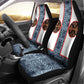 Cameroon Traditional Toghu Pattern Car Seat Cover African Tribal Ndop Geometric Design