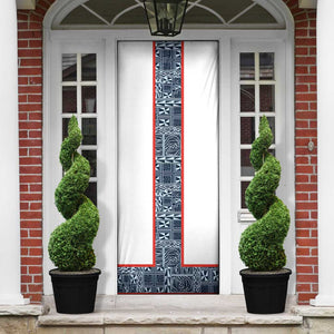 Cameroon Traditional Toghu Pattern Door Cover African Tribal Ndop Geometric Design