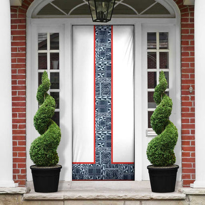 Cameroon Traditional Toghu Pattern Door Cover African Tribal Ndop Geometric Design
