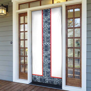 Cameroon Traditional Toghu Pattern Door Cover African Tribal Ndop Geometric Design