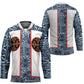 Cameroon Traditional Toghu Pattern Hockey Jersey African Tribal Ndop Geometric Design