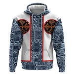 Cameroon Traditional Toghu Pattern Hoodie African Tribal Ndop Geometric Design