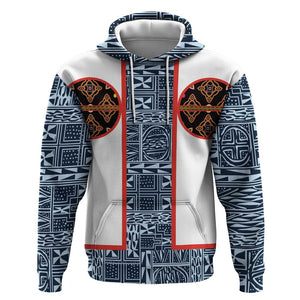 Cameroon Traditional Toghu Pattern Hoodie African Tribal Ndop Geometric Design