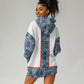 Cameroon Traditional Toghu Pattern Hoodie Dress African Tribal Ndop Geometric Design