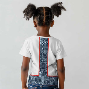 Cameroon Traditional Toghu Pattern Kid T shirt African Tribal Ndop Geometric Design