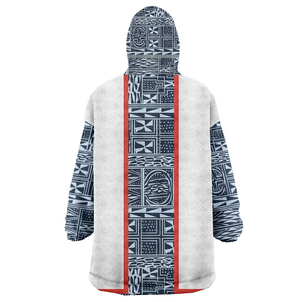 Cameroon Traditional Toghu Pattern Kid Wearable Blanket Hoodie African Tribal Ndop Geometric Design
