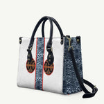 Cameroon Traditional Toghu Pattern Leather Bag African Tribal Ndop Geometric Design