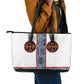 Cameroon Traditional Toghu Pattern Leather Tote Bag African Tribal Ndop Geometric Design