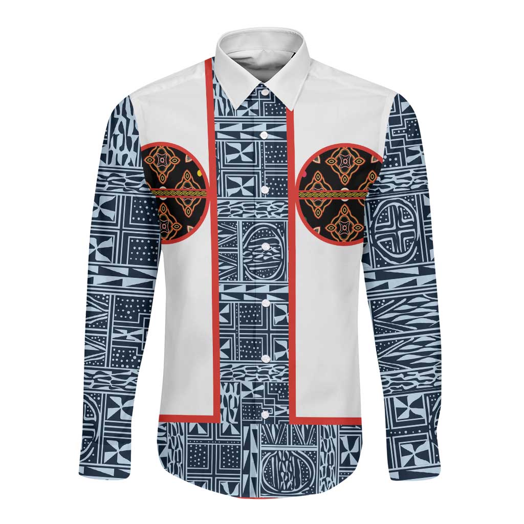 Cameroon Traditional Toghu Pattern Long Sleeve Button Shirt African ...