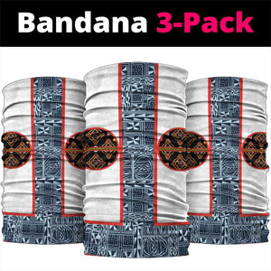 Cameroon Traditional Toghu Pattern Neck Gaiter African Tribal Ndop Geometric Design