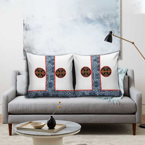 Cameroon Traditional Toghu Pattern Pillow Cover African Tribal Ndop Geometric Design