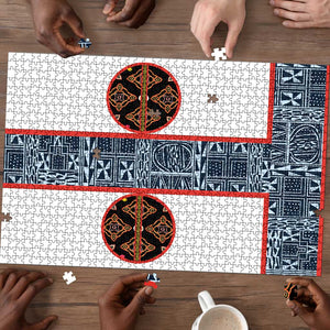 Cameroon Traditional Toghu Pattern Puzzle African Tribal Ndop Geometric Design