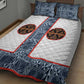 Cameroon Traditional Toghu Pattern Quilt Bed Set African Tribal Ndop Geometric Design