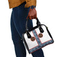 Cameroon Traditional Toghu Pattern Shoulder Handbag African Tribal Ndop Geometric Design