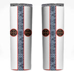 Cameroon Traditional Toghu Pattern Skinny Tumbler African Tribal Ndop Geometric Design