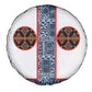 Cameroon Traditional Toghu Pattern Spare Tire Cover African Tribal Ndop Geometric Design