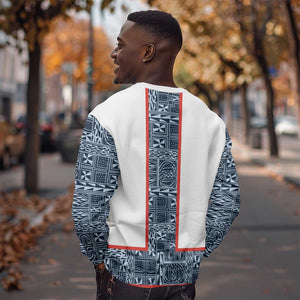 Cameroon Traditional Toghu Pattern Sweatshirt African Tribal Ndop Geometric Design