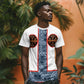 Cameroon Traditional Toghu Pattern T shirt African Tribal Ndop Geometric Design