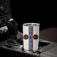 Cameroon Traditional Toghu Pattern Tumbler Cup African Tribal Ndop Geometric Design