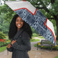 Cameroon Traditional Toghu Pattern Umbrella African Tribal Ndop Geometric Design