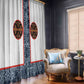 Cameroon Traditional Toghu Pattern Window Curtain African Tribal Ndop Geometric Design