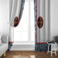 Cameroon Traditional Toghu Pattern Window Curtain African Tribal Ndop Geometric Design
