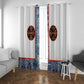 Cameroon Traditional Toghu Pattern Window Curtain African Tribal Ndop Geometric Design