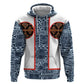 Cameroon Traditional Toghu Pattern Zip Hoodie African Tribal Ndop Geometric Design