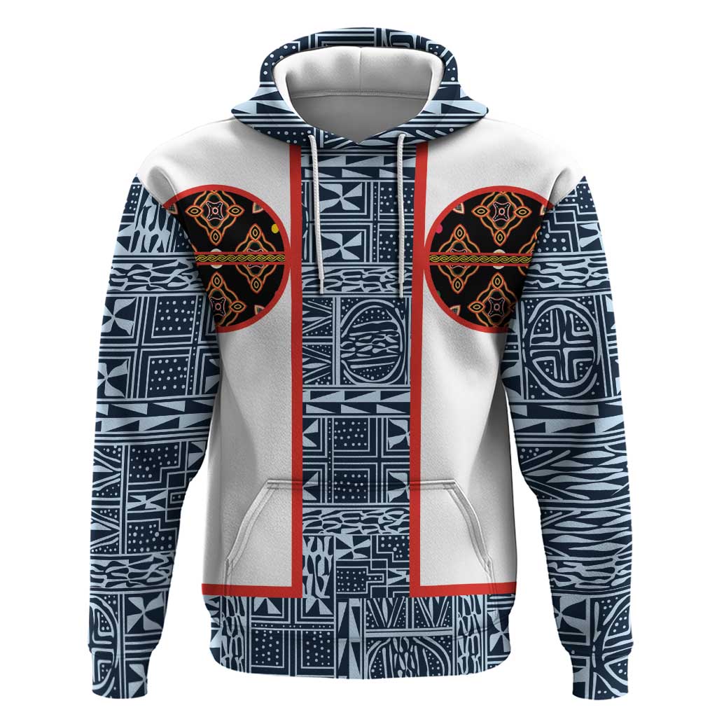 Cameroon Traditional Toghu Pattern Zip Hoodie African Tribal Ndop Geometric Design