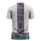 Cameroon Traditional Toghu Pattern Zipper Polo Shirt African Tribal Ndop Geometric Design