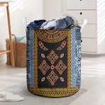 Cameroon Bamileke Toghu Pattern Laundry Basket Bamenda Royal Cultural Design