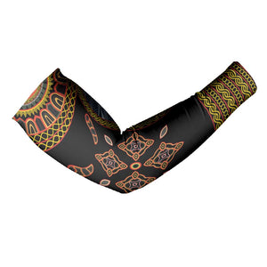 Cameroon Bamileke Toghu Pattern Arm Sleeves Bamenda Royal Cultural Design