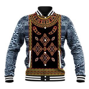 Cameroon Bamileke Toghu Pattern Baseball Jacket Bamenda Royal Cultural Design