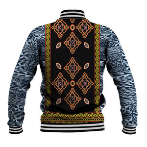 Cameroon Bamileke Toghu Pattern Baseball Jacket Bamenda Royal Cultural Design
