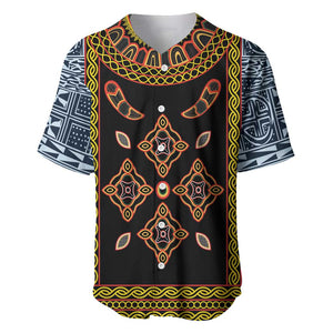 Cameroon Bamileke Toghu Pattern Baseball Jersey Bamenda Royal Cultural Design