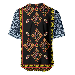 Cameroon Bamileke Toghu Pattern Baseball Jersey Bamenda Royal Cultural Design