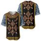 Cameroon Bamileke Toghu Pattern Baseball Jersey Bamenda Royal Cultural Design