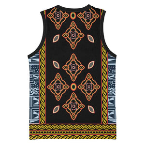 Cameroon Bamileke Toghu Pattern Basketball Jersey Bamenda Royal Cultural Design