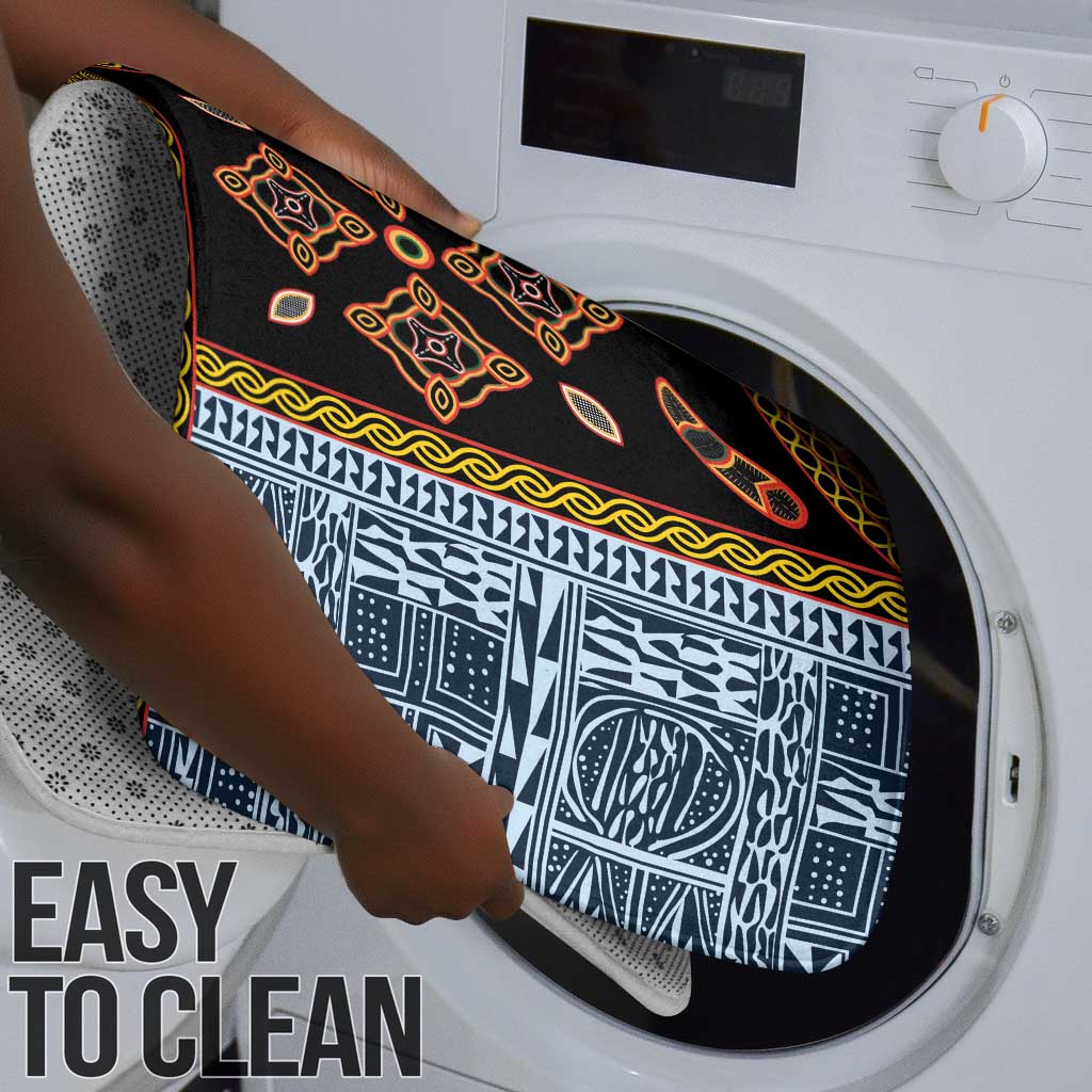 Cameroon Bamileke Toghu Pattern Bathroom Set Bamenda Royal Cultural Design