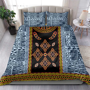 Cameroon Bamileke Toghu Pattern Bedding Set Bamenda Royal Cultural Design