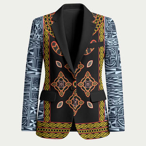 Cameroon Bamileke Toghu Pattern Blazer Bamenda Royal Cultural Design