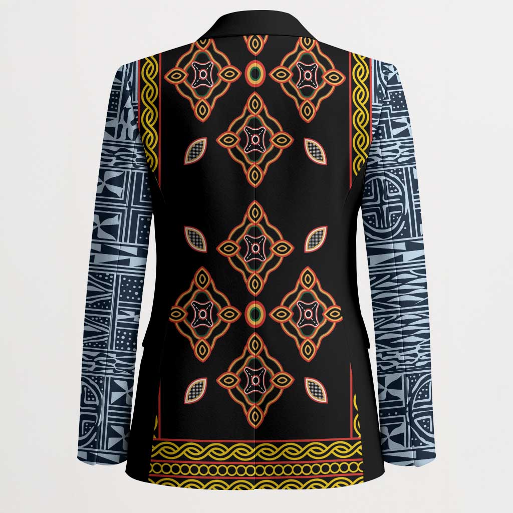Cameroon Bamileke Toghu Pattern Blazer Bamenda Royal Cultural Design
