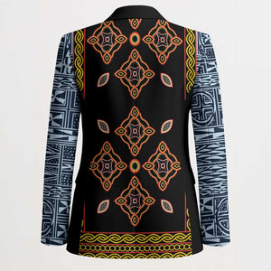 Cameroon Bamileke Toghu Pattern Blazer Bamenda Royal Cultural Design