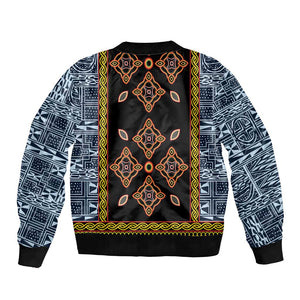 Cameroon Bamileke Toghu Pattern Bomber Jacket Bamenda Royal Cultural Design