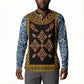 Cameroon Bamileke Toghu Pattern Button Sweatshirt Bamenda Royal Cultural Design
