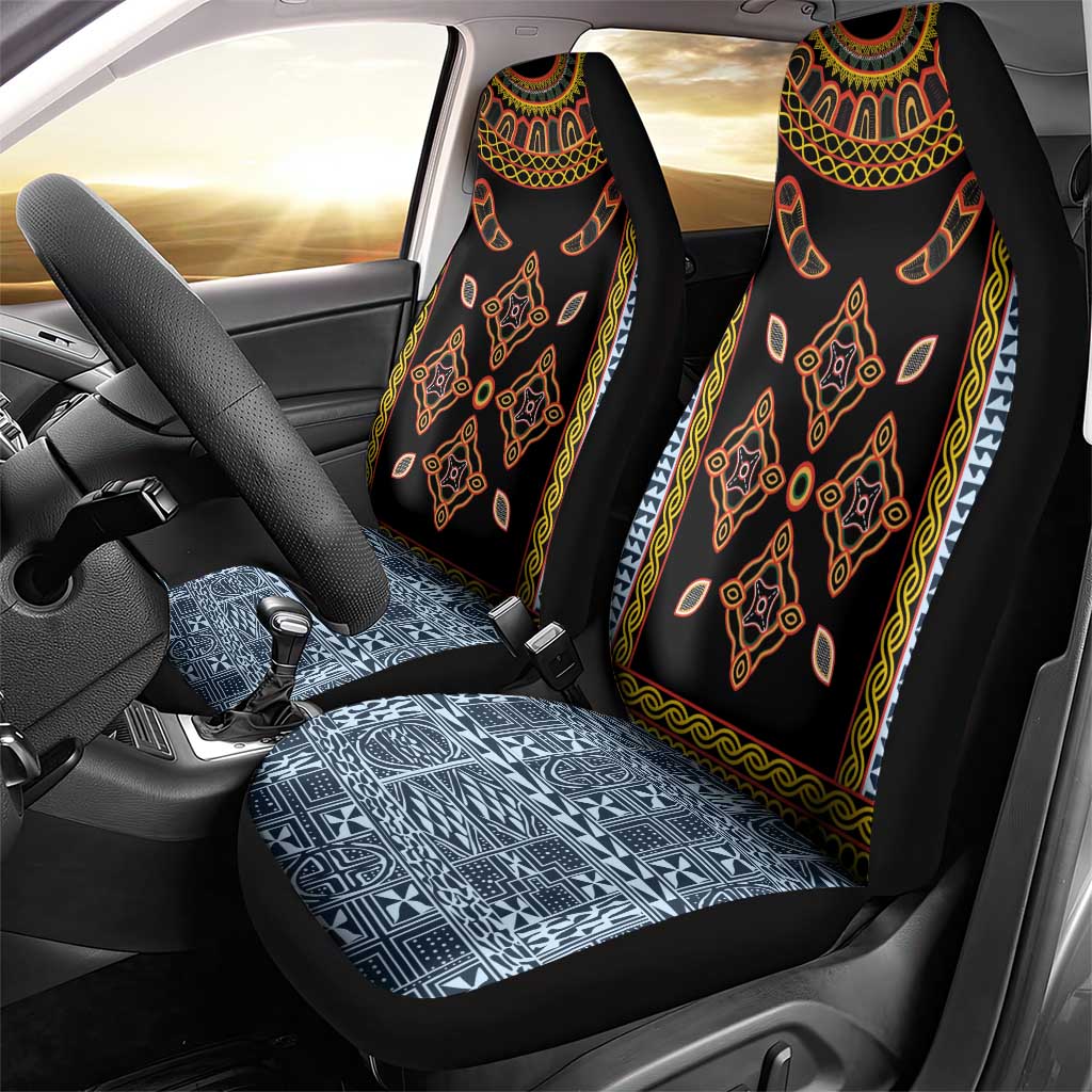 Cameroon Bamileke Toghu Pattern Car Seat Cover Bamenda Royal Cultural Design